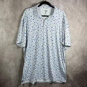 1764 Performance Golf Polo Shirt Mens XL White Grilling BBQ‎ Party Short Sleeve